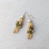 金具変更OK　シトリンのイヤーアクセサリー（P1085）