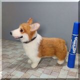 羊毛フェルト　犬　コーギー　ウェルシュ・コーギー　犬フィギュアの画像