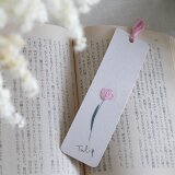 紙刺しゅう しおり チューリップ