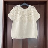 紫陽花のレーシーニット　＊キナリ＊