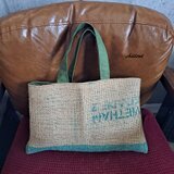 Coffee Hemp Bag：コーヒー麻袋バッグ：グリーン【0947】の画像