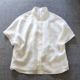 ふんわり麻素材のディッキーシャツの画像