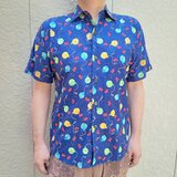 半袖和柄シャツ（水風船と金魚）の画像