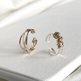 14kgf×silver925 Random & diagonal　イヤーカフ　2点セット