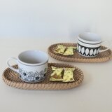 オーバルのカフェトレイ / ソーサー