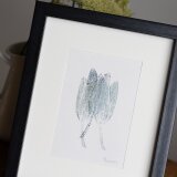 [原画] ボタニカルモノプリント チューリップ （版画）