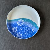 コスモスの青い中皿