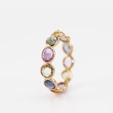 K18 Multicolor Sapphire Full Eternity Ring
