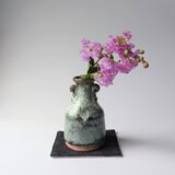 海鼠釉の小一輪　【手仕事　民藝　和　陶器】