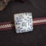 陶器の帯留め　『朝涼』