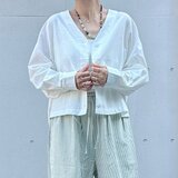 ❤︎新作❤︎ふわり、軽やか。綿麻100ショート丈ジャケットアウター25029WHF