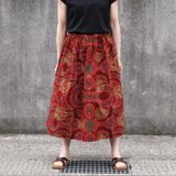 【受注制作】アフリカ布のギャザースカート（ ウェーブ ）アフリカンプリント アフリカンファブリック