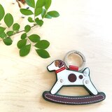 ロッキングジャックの革製カラビナリング