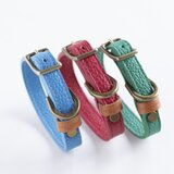 マストロット社　本格派イタリアンレザー　やさしい犬の首輪　（受注生産）　8色　小型犬　中型犬　ペット　dc-01ss