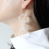 crown of baby's breath -triple- (white/gold)ピアス／イヤリング  #1284