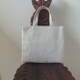 R173 　手刺繍のバック　・　白