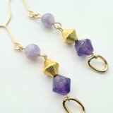 Amethyst＊Lepidolite ピアス