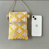 【受注制作】モロッカン生地のスマホポシェット♦スマホショルダー♦レイヨン ♦ギフトにおすすめ♦