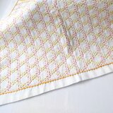 ちょっと大きめ刺し子のふきん/カバー  『 二重籠目』