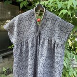 【着物リメイク】縮みのカシュクールワンピース/絹