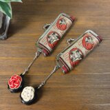 【送料無料】《選べる！》開運！福だるま 朱肉付きの印鑑ケース｜畳縁｜がま口