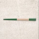 漆のお箸　しろおび 緑