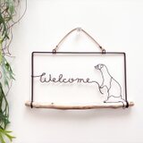 フェレットのWelcome 流木オーナメント
