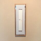 天然木　無垢　チーク材、黒柿　表具裂地　短冊掛け