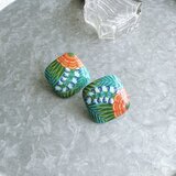 YA184-【 AVON 】エイボン・ヴィンテージイヤリング 1987 "Tropical Beauty Earrings"