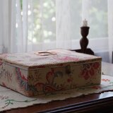 布箱　フランスアンティーク更紗