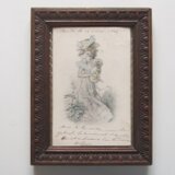 『貴婦人と犬』CARTE POSTALE フランスアンティークポストカード
