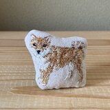 柴犬さん　刺繍ブローチ