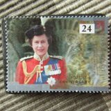 イギリス　切手ブローチ10525