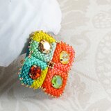 Fruit Salad　ビーズ刺繍のブローチ