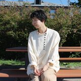 リネン　チュニック　キナリ