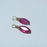 k18YG*ルビーのピアス（イヤリング）チャーム