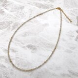 極小粒のルチルクォーツネックレス 2mm 金アレ対応 針水晶 ゴールド系 アースカラー 35cm 38cm 40cm