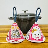 三角鍋つかみstaub　ストウブ　ホーロー　鍋つかみ　ミトン