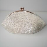 Beaded Pouch --Sparkly-- (XL) 内布：Marina Sea Flower (Pink)