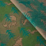 ジャガード生地　［北欧の動物 / Nordic Animals］深緑 オリジナルファブリック/Aneqdot