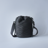 MA-1 キルティング 巾着ショルダーバッグ / ブラック