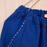 uni綿麻定番パンツ  海のブルー