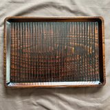 栗拭漆我谷盆　353mm×250mm×24mm　折敷　トレー　№9036