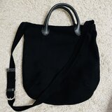 わけありsale・ラムスエードの２ウェイショルダーバッグ　ブラック