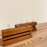 三輪刺しフラワーベース　ウォールナット　Aタイプ