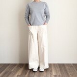 丈調整＊S ML 2L 3L ＊コットンシルクアウトポケットワイドパンツ＊キナリ