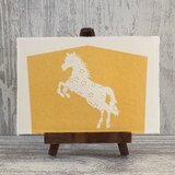 オーダー　和紙製　金泥加工　ポストカード　干支「午」　2026年　お正月　縁起物