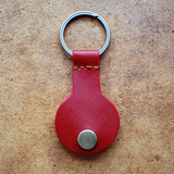 【NEW】本革500円専用キーリング（赤）シングル