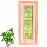 組子と和紙のウォールデコ【雲竜　紫】