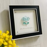 シーグラスアート 癒しの光 花 海の宝石 ガラス細工 インテリア雑貨 置物 観葉植物  北欧ガラス細工 贈り物 プレゼント